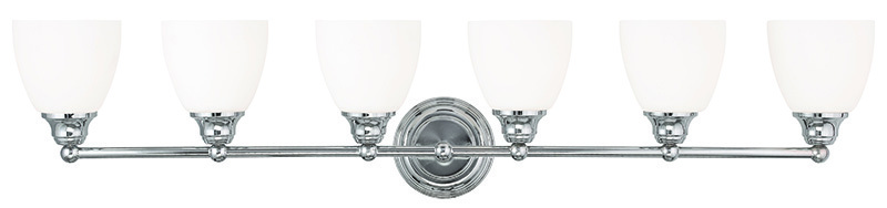 6 Light Polished Chrome Bath Light