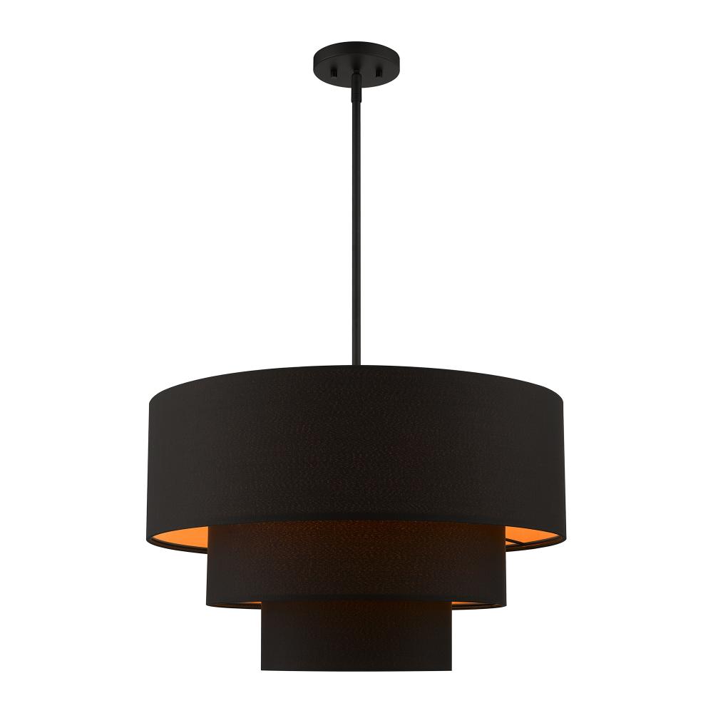 4 Light Black Pendant Chandelier