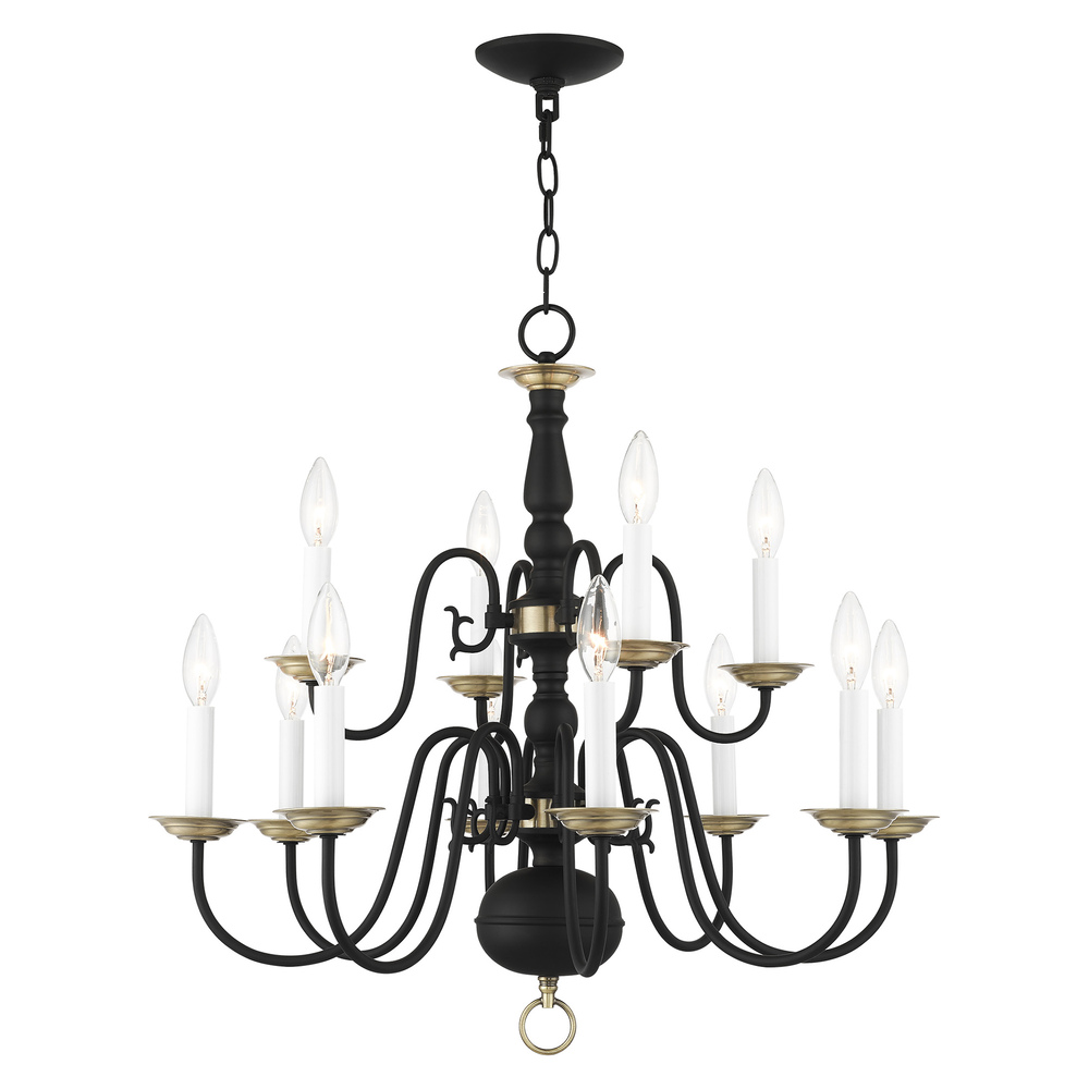 12 Lt Black Chandelier