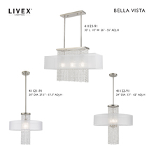 Livex Lighting 41123-91 - 3 Lt Brushed Nickel Linear Chandelier