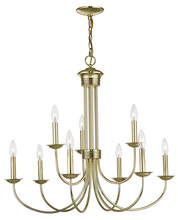 Livex Lighting 42687-02 - 9 Lt PB Chandelier