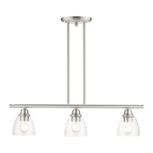 Livex Lighting 46337-91 - 3 Lt Brushed Nickel Linear Chandelier