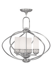 Livex Lighting 4724-91 - 4 Light Brushed Nickel Chandelier