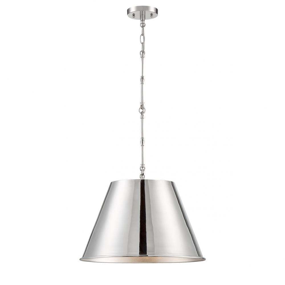 Alden 1-Light Pendant in Polished Nickel