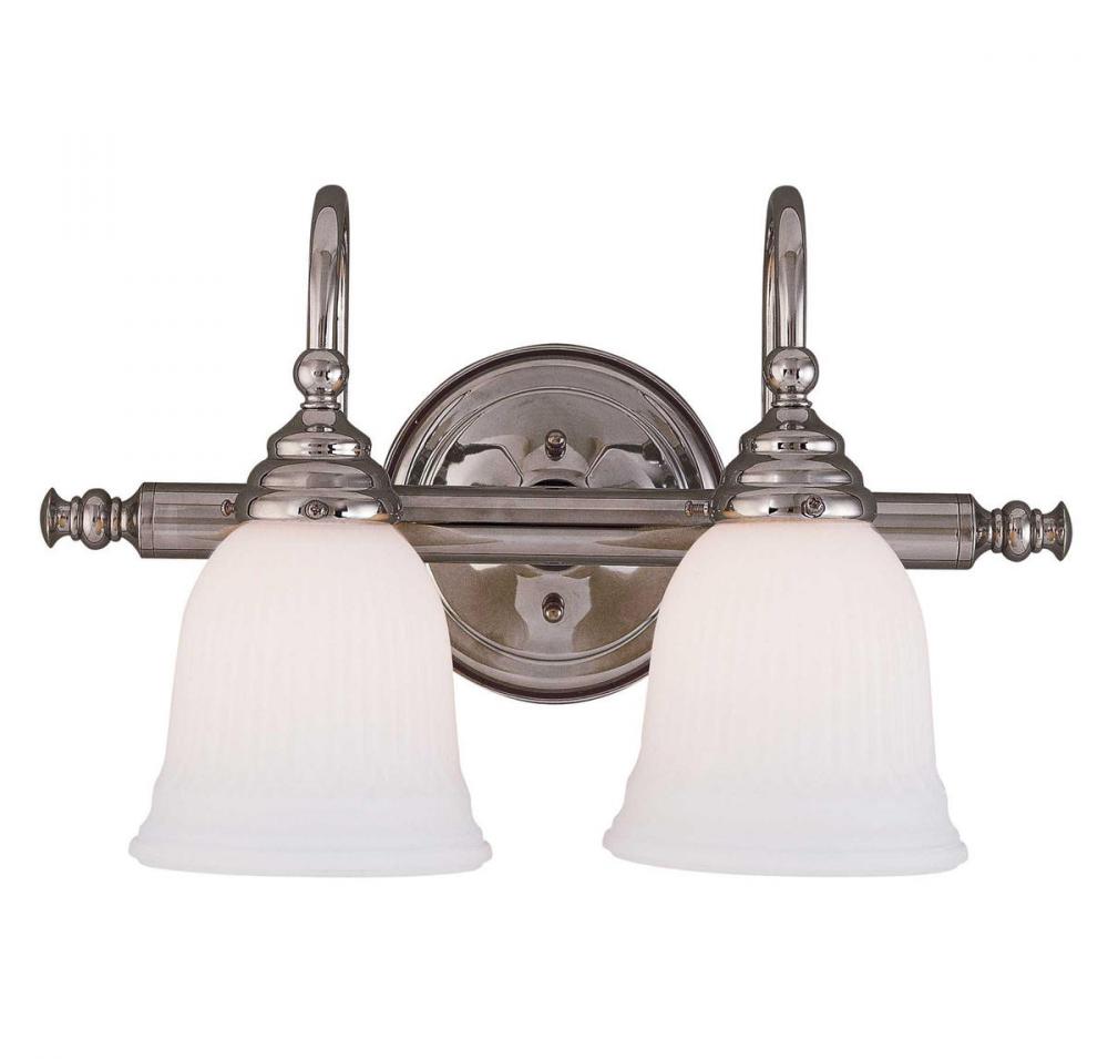 Brunswick 2-Light Bathroom Vanity Light in Chrome