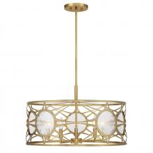 Savoy House 6-5065-5-322 - Balfour 5-Light Convertible Semi-Flush or Pendant in Warm Brass