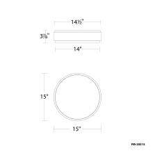 WAC US FM-20515-27-BK/AB - Salvo Flush Mount Light