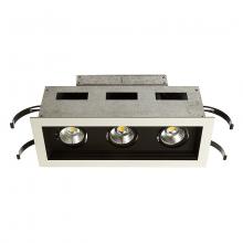 WAC US MT-3LD311R-W940-BK - Mini Multiple LED Three Light Remodel Housing with Trim and Light Engine