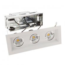 WAC US MT-3LD311R-W935-WT - Mini Multiple LED Three Light Remodel Housing with Trim and Light Engine