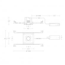 WAC US R3BSAN-SWD-WT - Ocular 3.0 Dim-to-Warm Square Adjustable Trim and Remodel Housing with New Construction Frame-In K