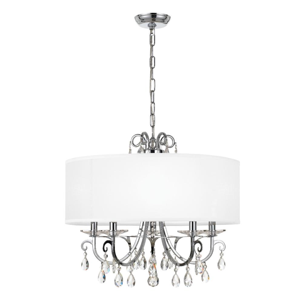 Othello 5 Light Clear Crystal Polished Chrome Chandelier