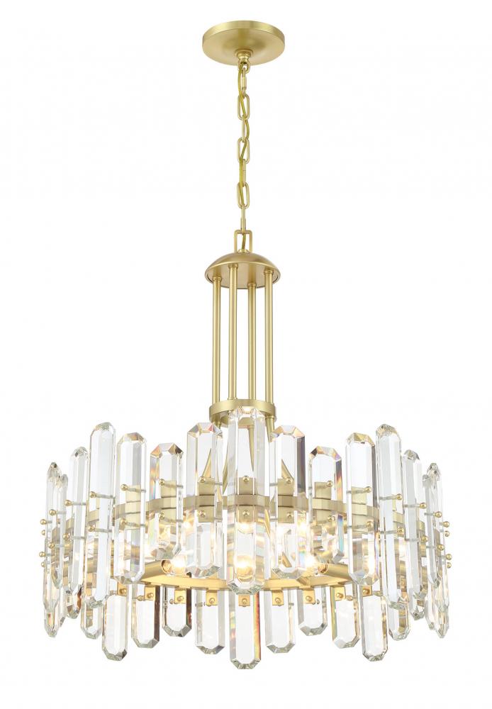 Bolton 8 Light Aged Brass Chandelier