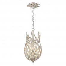 Crystorama 563-SA - Broche 3 Light Antique Silver Mini Pendant