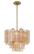 Crystorama ADD-300-AG-AM - Addis 4 Light Aged Brass Mini Chandelier