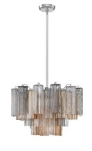 Crystorama ADD-308-CH-AU - Addis 9 Light Polished Chrome Chandelier