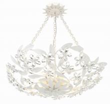 Crystorama MSL-306-MT_CEILING - Marselle 6 Light Matte White Semi Flush Mount