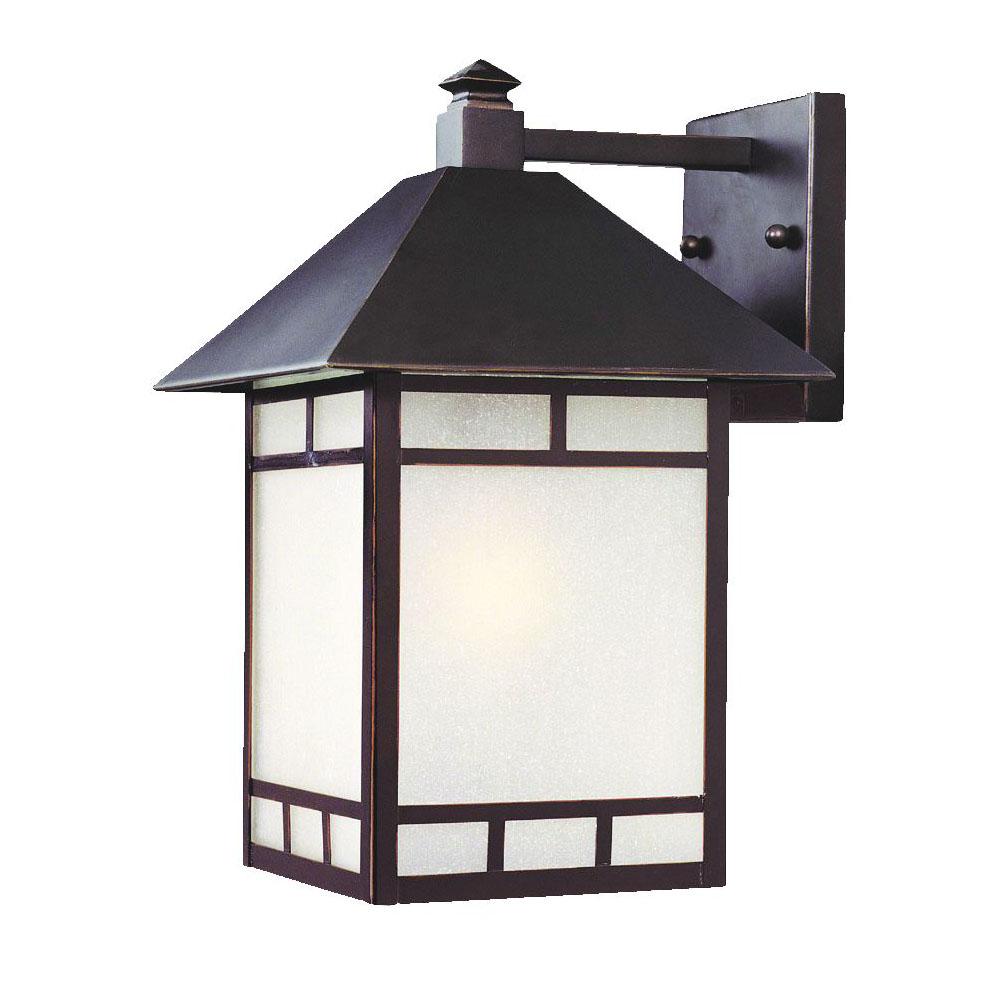 Artisan Collection Wall-Mount 1-Light Outdoor Architectural Bronze Light Fixture