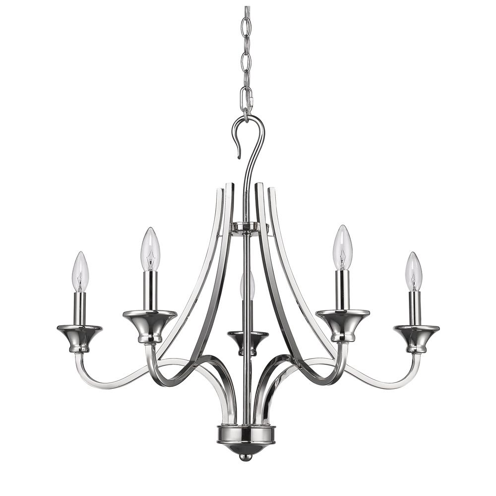 Michelle Indoor 5-Light Chandelier In Polished Nickel