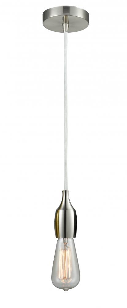 Chelsea - 1 Light - 2 inch - Satin Nickel - Cord hung - Mini Pendant