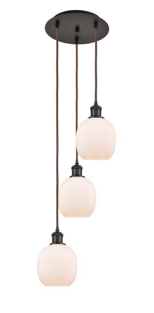 Belfast - 3 Light - 13 inch - Oil Rubbed Bronze - Cord Hung - Multi Pendant