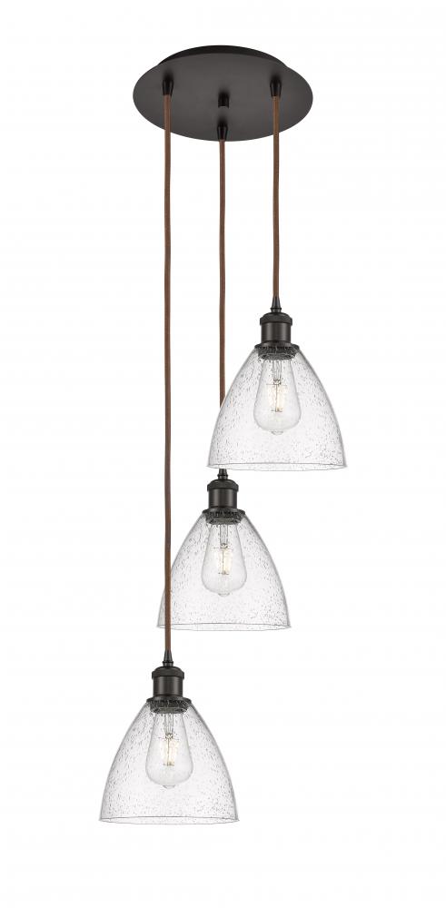 Bristol - 3 Light - 14 inch - Oil Rubbed Bronze - Cord Hung - Multi Pendant