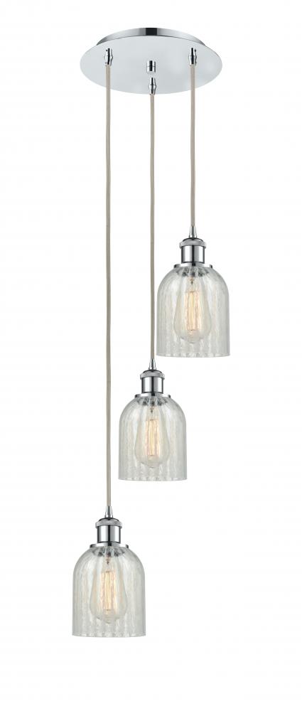 Caledonia - 3 Light - 12 inch - Polished Chrome - Cord Hung - Multi Pendant