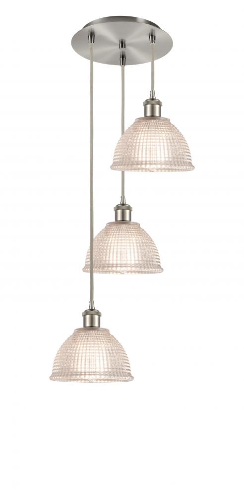 Arietta - 3 Light - 15 inch - Brushed Satin Nickel - Cord Hung - Multi Pendant