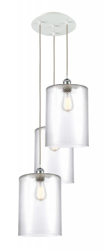 Cobbleskill - 3 Light - 16 inch - White Polished Chrome - Cord Hung - Multi Pendant