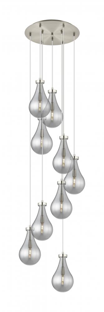 Owego - 9 Light - 19 inch - Brushed Satin Nickel - Multi Pendant