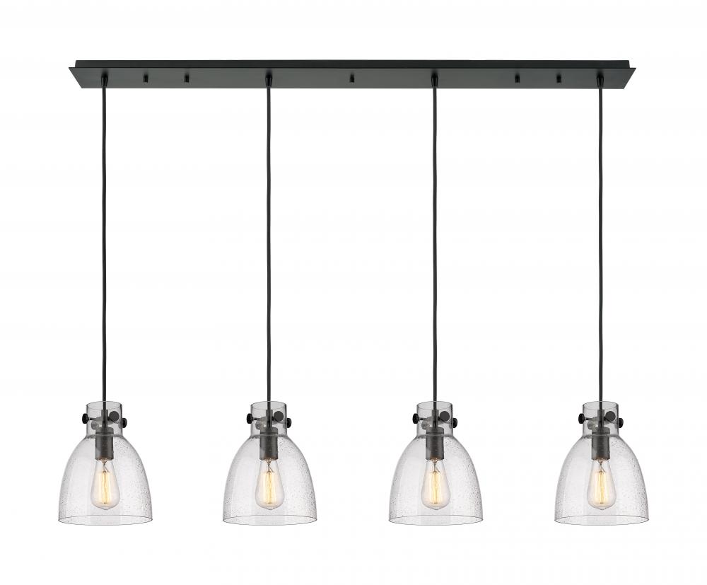 Newton Bell - 4 Light - 52 inch - Matte Black - Linear Pendant