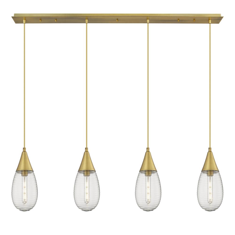 Malone - 4 Light - 50 inch - Brushed Brass - Linear Pendant