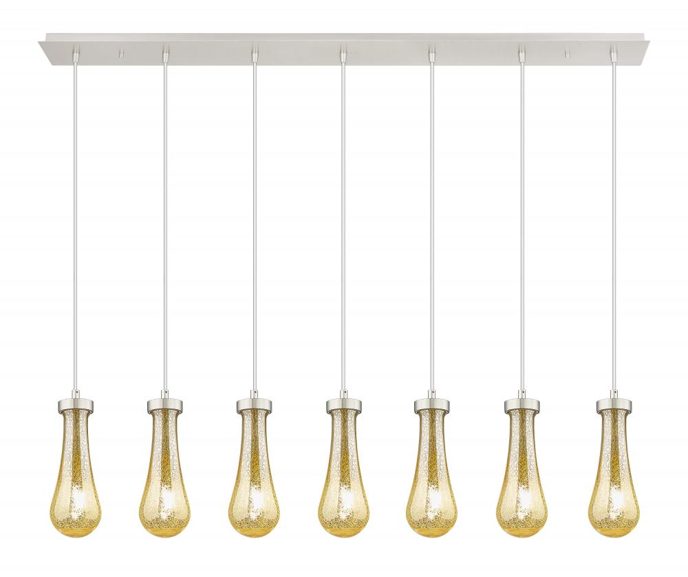 Owego - 7 Light - 49 inch - Brushed Polished Nickel - Linear Pendant