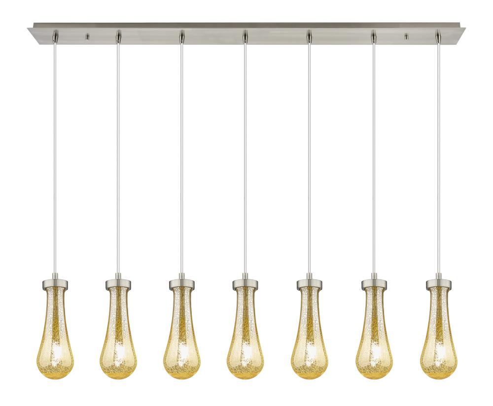 Owego - 7 Light - 49 inch - Brushed Satin Nickel - Linear Pendant