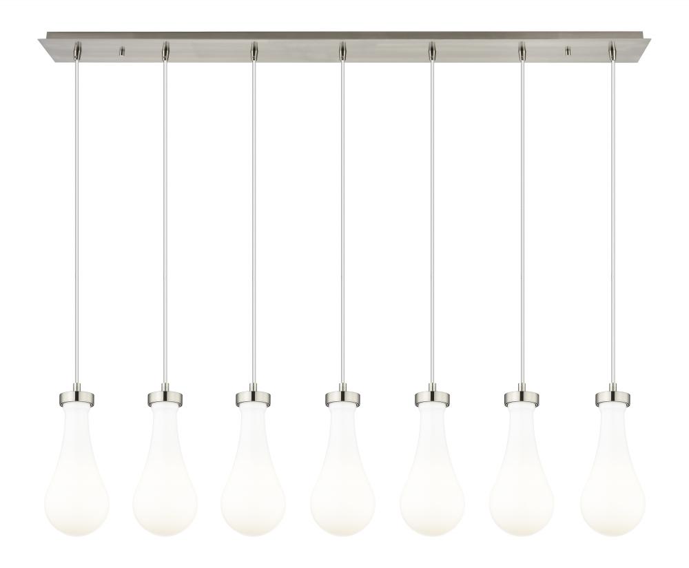 Owego - 7 Light - 49 inch - Brushed Satin Nickel - Linear Pendant