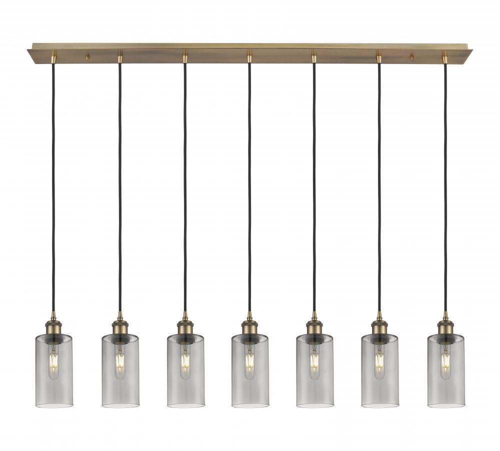 Crown Point - 7 Light - 49 inch - Brushed Brass - Linear Pendant