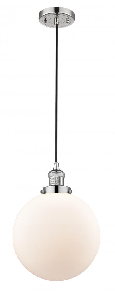 Beacon - 1 Light - 10 inch - Polished Nickel - Cord hung - Mini Pendant