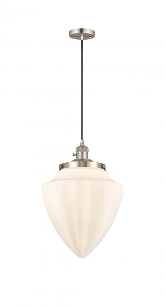 Bridgeton - 1 Light - 16 inch - Brushed Satin Nickel - Cord hung - Mini Pendant