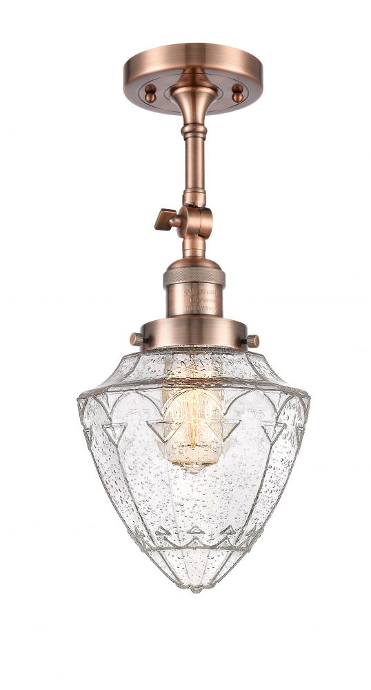 Bullet - 1 Light - 6 inch - Antique Copper - Semi-Flush Mount