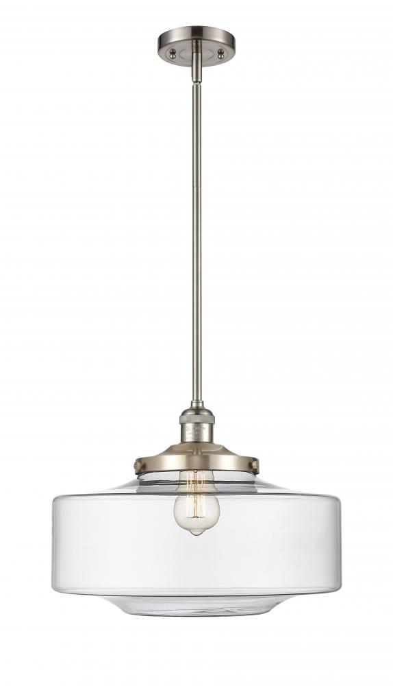 Bridgeton - 1 Light - 12 inch - Brushed Satin Nickel - Stem Hung - Mini Pendant