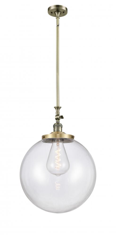 Beacon - 1 Light - 16 inch - Antique Brass - Stem Hung - Mini Pendant