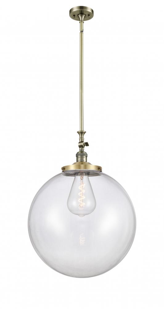 Beacon - 1 Light - 12 inch - Antique Brass - Stem Hung - Mini Pendant