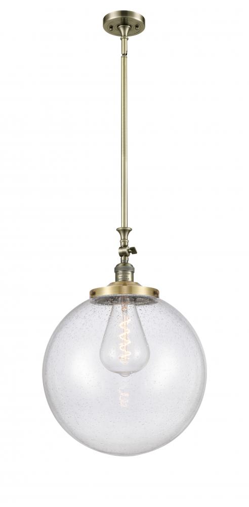 Beacon - 1 Light - 16 inch - Antique Brass - Stem Hung - Mini Pendant