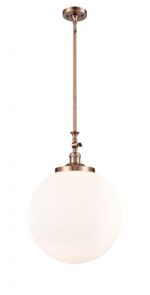 Beacon - 1 Light - 12 inch - Antique Copper - Stem Hung - Mini Pendant