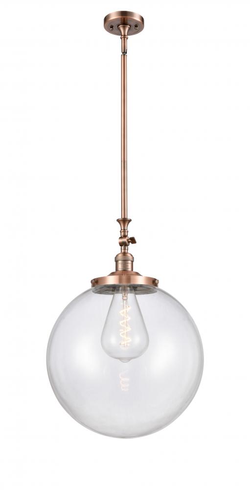 Beacon - 1 Light - 12 inch - Antique Copper - Stem Hung - Mini Pendant