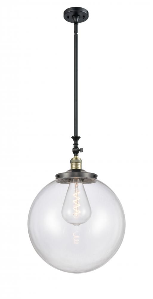 Beacon - 1 Light - 12 inch - Black Antique Brass - Stem Hung - Mini Pendant