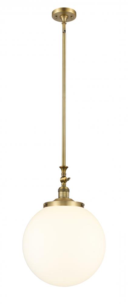 Beacon - 1 Light - 12 inch - Brushed Brass - Stem Hung - Mini Pendant