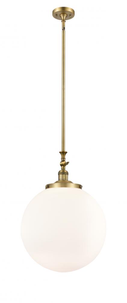 Beacon - 1 Light - 16 inch - Brushed Brass - Stem Hung - Mini Pendant