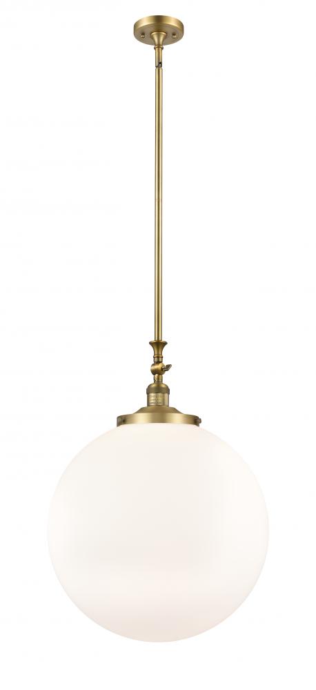 Beacon - 1 Light - 12 inch - Brushed Brass - Stem Hung - Mini Pendant