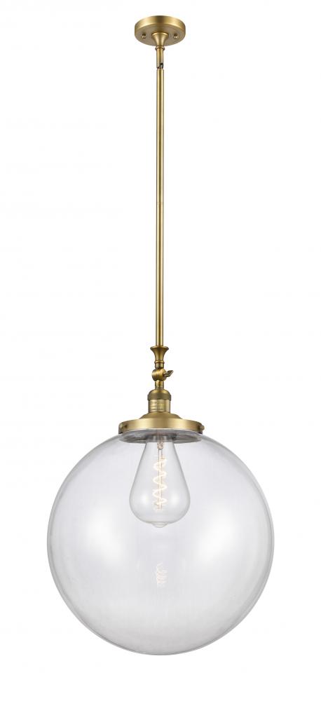 Beacon - 1 Light - 12 inch - Brushed Brass - Stem Hung - Mini Pendant