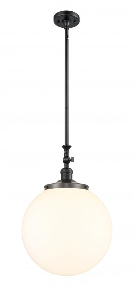 Beacon - 1 Light - 12 inch - Matte Black - Stem Hung - Mini Pendant